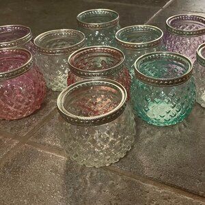 Small Glass Tea Candle Jars (12)